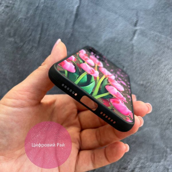 Чохол для IPhone 11 тюльпани з краплями