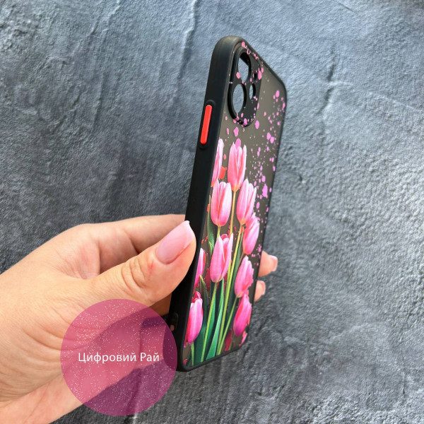 Чохол для IPhone 11 тюльпани з краплями