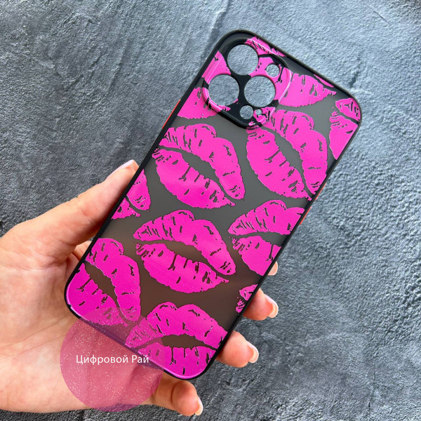 Чохол для IPhone 12 Pro Max рожеві губи
