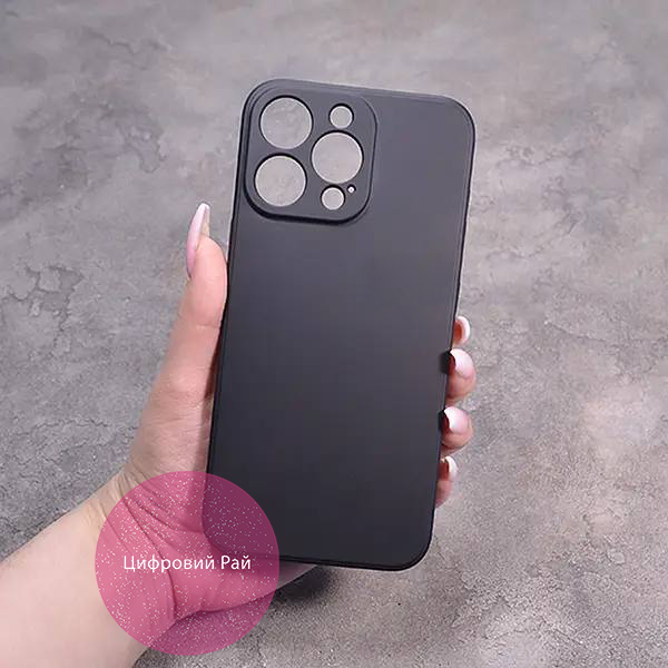 Однотонний чохол для iPhone 15 Pro Max з soft-touch покриттям і мікрофіброю всередині
