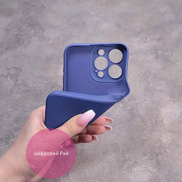 Однотонний чохол для iPhone 15 Pro Max з soft-touch покриттям і мікрофіброю всередині