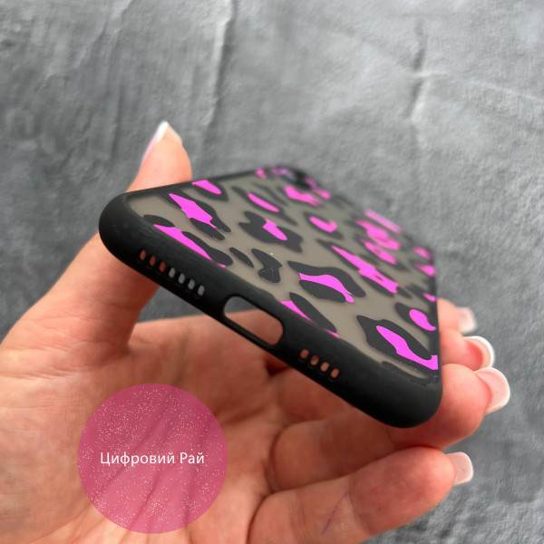 Чохол для iPhone XS Max леопард рожевий 