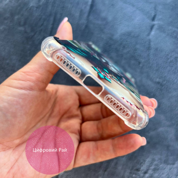 Чохол для iPhone XS Max Санта-Муерте з квітами протиударний прозорий силіконовий чохол