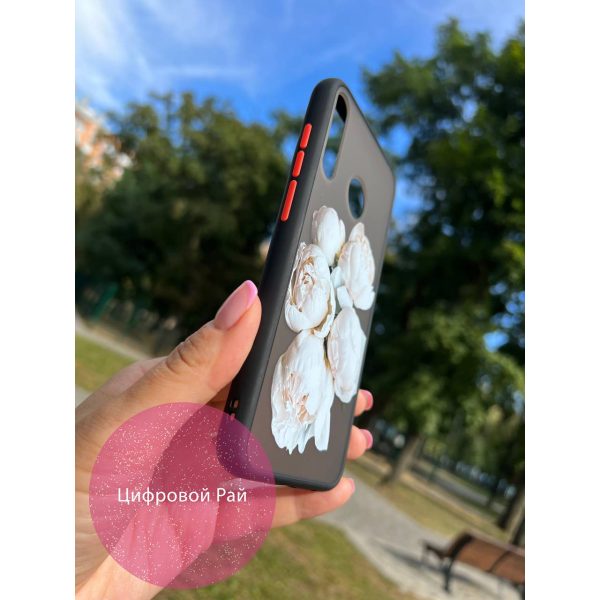 Чехол для Huawei P40 Lite E / Y7p (2020) белые пионы 