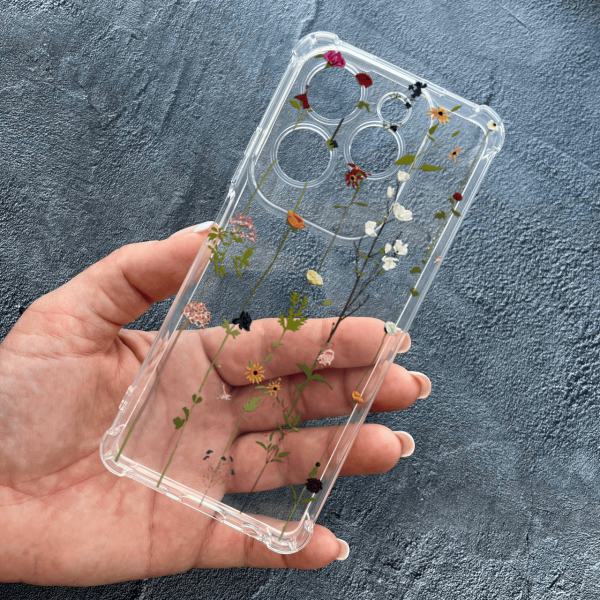 Чохол для Infinix Hot 40 / Hot 40 Pro з захистом камери з квітами ліани