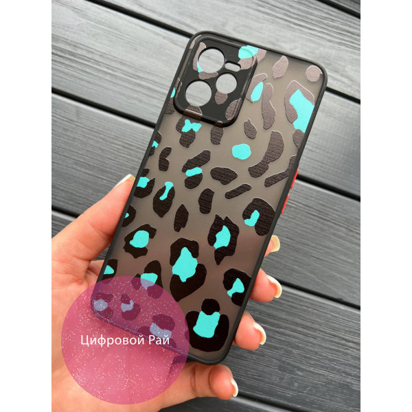 Чохол для Realme C35 бірюзовий леопард