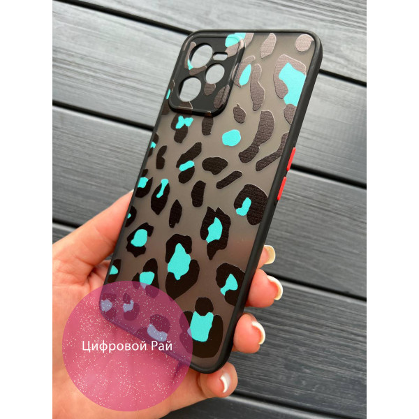 Чохол для Realme C35 бірюзовий леопард