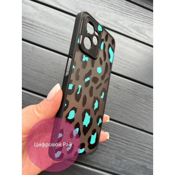 Чохол для Realme C35 бірюзовий леопард