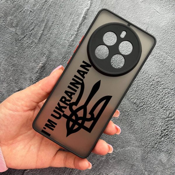 Чехол для Realme 12 pro 5G патриотический с защитой камеры I`m Ukrainian