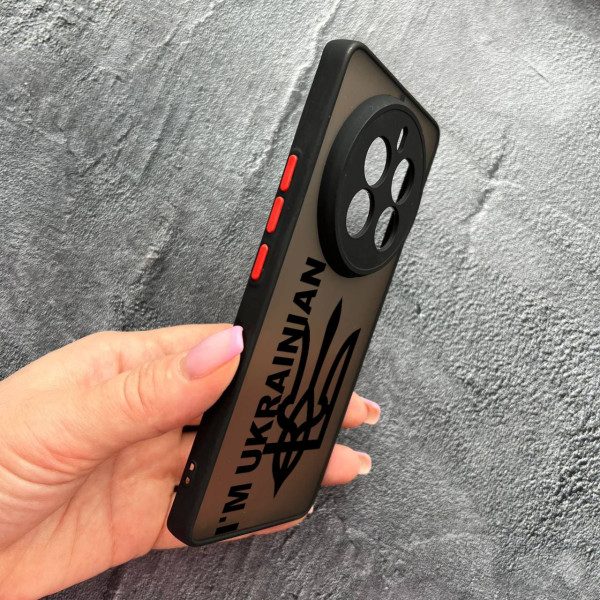 Чехол для Realme 12 pro 5G патриотический с защитой камеры I`m Ukrainian