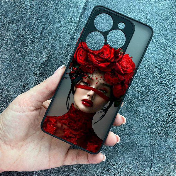 Чехол для Tecno Spark 20C / Tecno Spark GO 2024 девочка с лентой