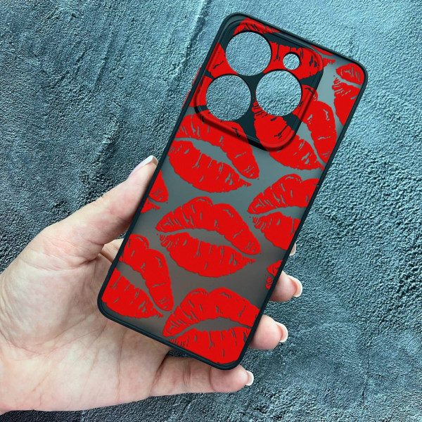Чехол для Tecno Spark 20C / Tecno Spark GO 2024 красные губы