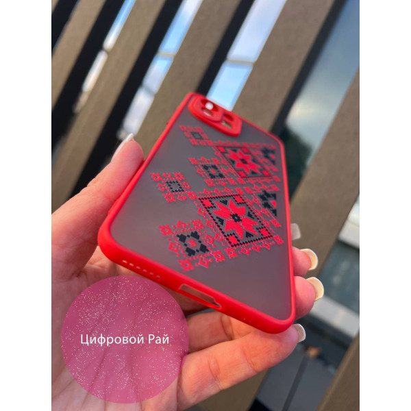 Чехол для Xiaomi Mi 11 Lite вышиванка всеукраинская с красным бортиком