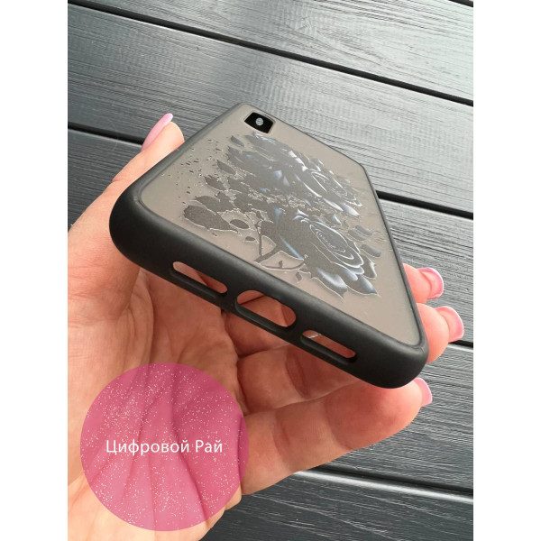 Чехол для Xiaomi Mi CC9/Mi 9 Lite черные розы с черным бортиком