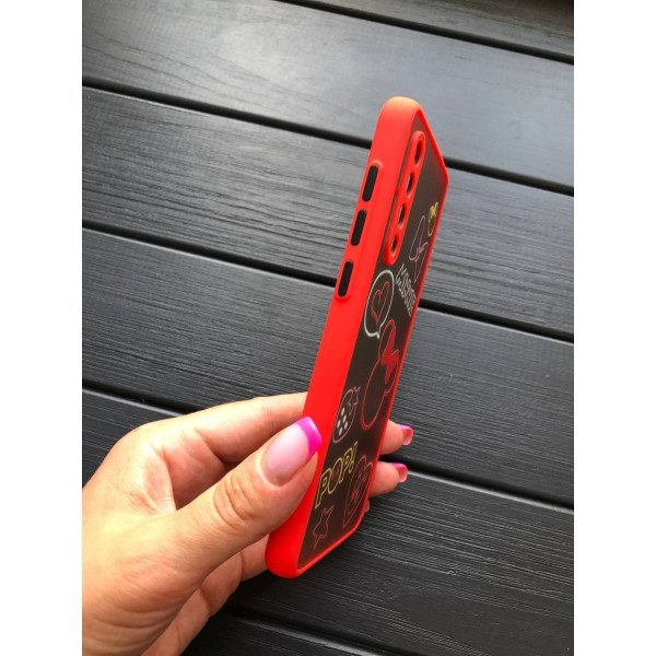 Чехол для Xiaomi Mi 9 Минни Маус с красным бортиком