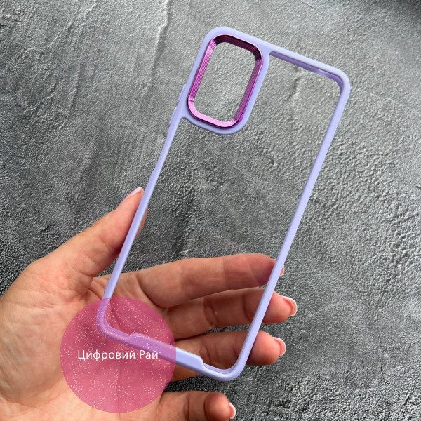 Чохол для Xiaomi Redmi Note 10 5G / Poco M3 Pro 5G з лавандовим бортиком та металевою обводкою по камері