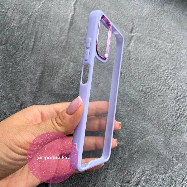 Чохол для Xiaomi Redmi Note 10 5G / Poco M3 Pro 5G з лавандовим бортиком та металевою обводкою по камері
