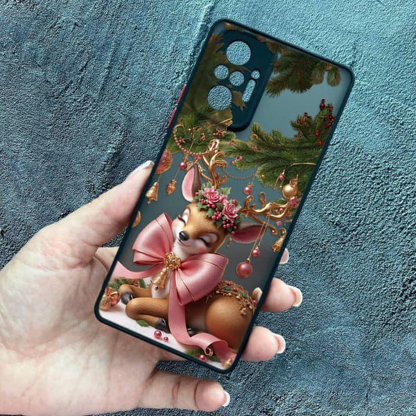 Чохол для Xiaomi Redmi Note 10 Pro з захистом камери новорічний Різдвяне оленятко