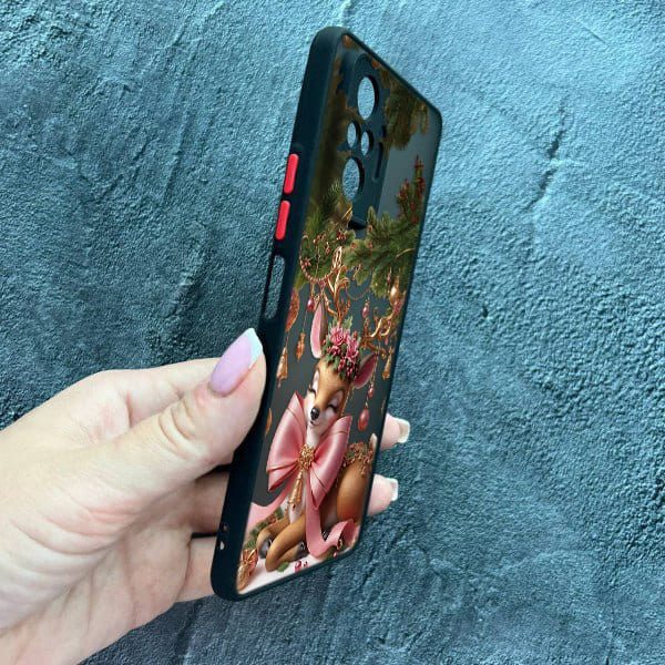 Чохол для Xiaomi Redmi Note 10 Pro з захистом камери новорічний Різдвяне оленятко