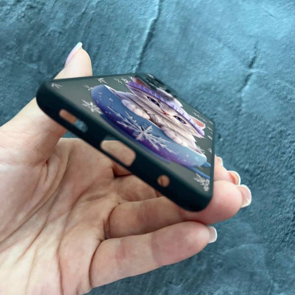 Чехол для Xiaomi Redmi Note 10 Pro с защитой камеры новогодний котенок в чашке