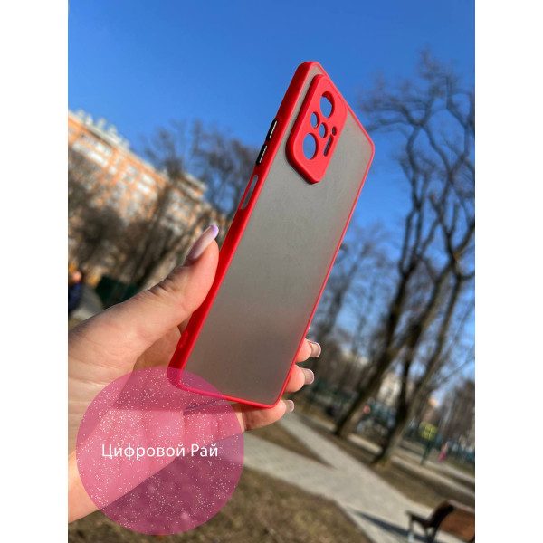 Чехол для Xiaomi Redmi Note 10 Pro матовый пластик без дизайна