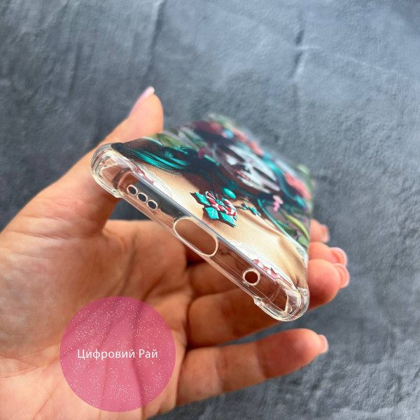 Чехол для Xiaomi Redmi Note 10 Pro Санта-Муэрте противоударный прозрачный силиконовый чехол