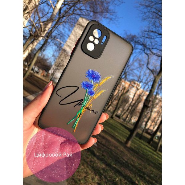 Чехол для Xiaomi Redmi Note 10 4G / Note 10s / Xiaomi Poco M5s патриотический с волошкой