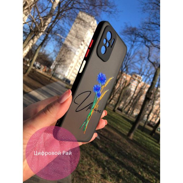 Чехол для Xiaomi Redmi Note 10 4G / Note 10s / Xiaomi Poco M5s патриотический с волошкой