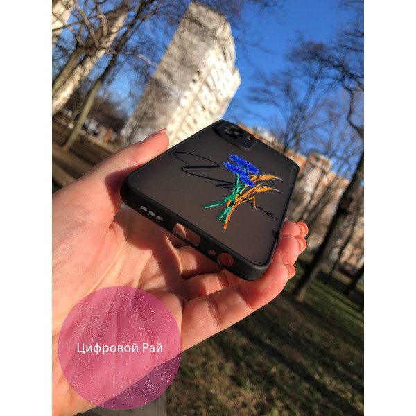 Чехол для Xiaomi Redmi Note 10 4G / Note 10s / Xiaomi Poco M5s патриотический с волошкой