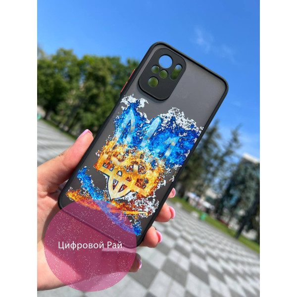 Чехол для Xiaomi Redmi Note 10 4G / Note 10s / Xiaomi Poco M5s трезубец с саблями