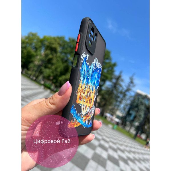 Чехол для Xiaomi Redmi Note 10 4G / Note 10s / Xiaomi Poco M5s трезубец с саблями