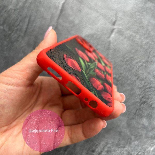 Чехол для Xiaomi Redmi Note 10 4G / Note 10s  / Xiaomi Poco M5s красные тюльпаны