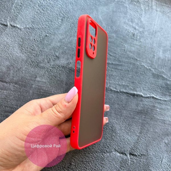 Чехол для Xiaomi Redmi Note 11 / Note 11s матовый пластик без дизайна