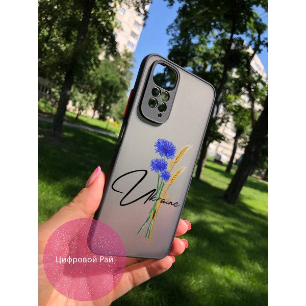 Чехол для Xiaomi Redmi Note 11 / Note 11s патриотический с волошкой