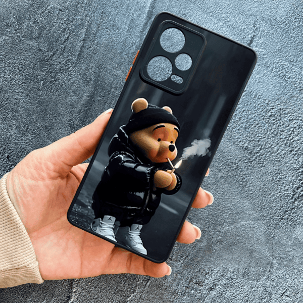 Чехол для Xiaomi Redmi Note 12 Pro Plus 5G с защитой камеры с мишкой Винни