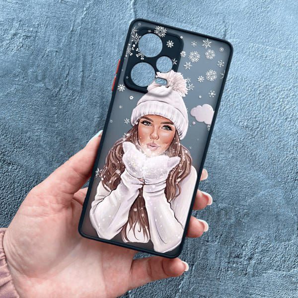 Чехол для Xiaomi Redmi Note 12 Pro Plus 5G с защитой камеры новогодний зимнее дыхание
