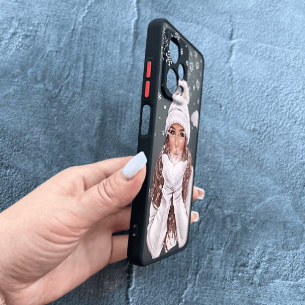 Чехол для Xiaomi Redmi Note 12 Pro Plus 5G с защитой камеры новогодний зимнее дыхание