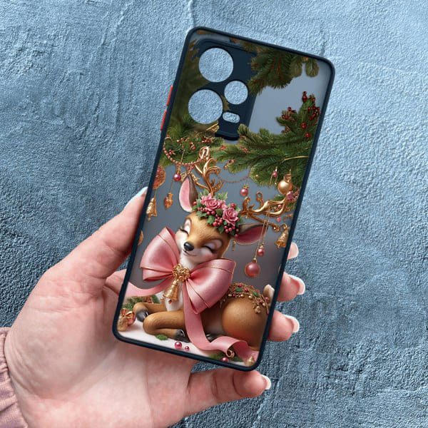 Чохол для Xiaomi Redmi Note 12 Pro Plus 5G з захистом камери новорічний Різдвяне оленятко