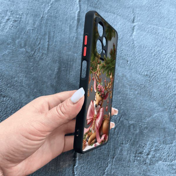 Чохол для Xiaomi Redmi Note 12 Pro Plus 5G з захистом камери новорічний Різдвяне оленятко
