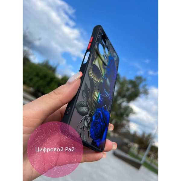 Чохол для Xiaomi Redmi Note 12 Pro 5G череп жовто-блакитний