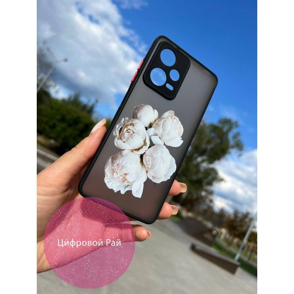 Чохол для Xiaomi Redmi Note 12 Pro 5G білі півонії