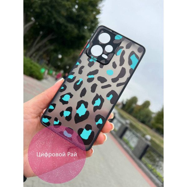 Чехол для Xiaomi Redmi Note 12 Pro 5G леопард мятный