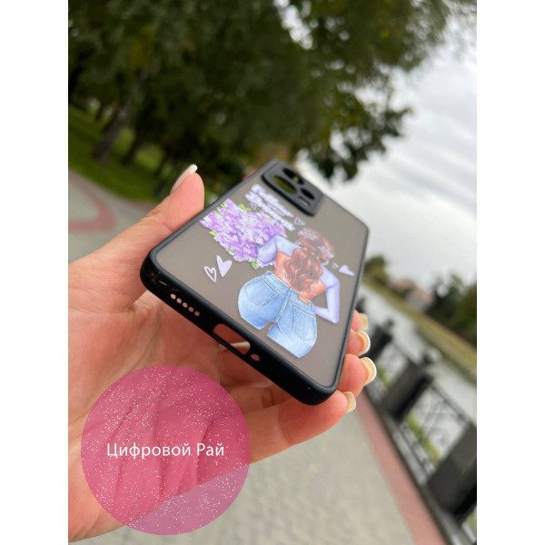 Чохол для Xiaomi Redmi Note 12 Pro 5G дівчинка з бузковим букетом