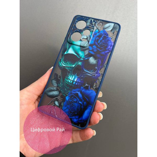 Чохол для Xiaomi Redmi Note 12 Pro 5G череп синій 