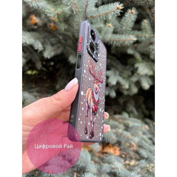 Чохол для Xiaomi Redmi Note 12 Pro Plus новорічний Рудольф