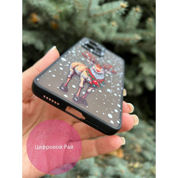 Чехол для Xiaomi Redmi Note 12 Pro Plus новогодний Рудольф