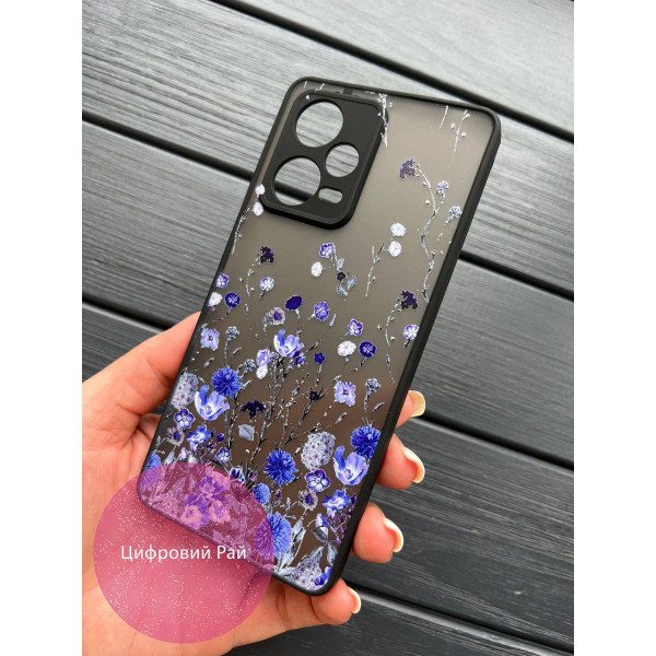 Чехол для Xiaomi Redmi Note 12 Pro Plus синие цветы