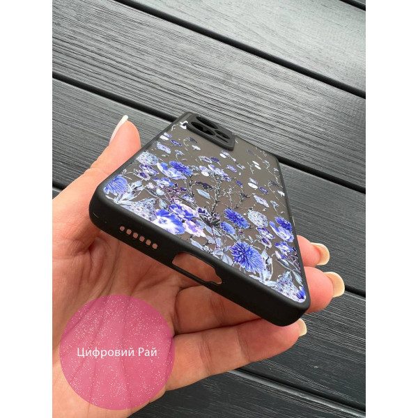Чехол для Xiaomi Redmi Note 12 Pro Plus синие цветы