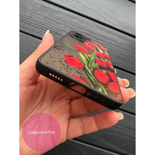 Чохол для Xiaomi Redmi Note 12 Pro 5G червоні тюльпани
