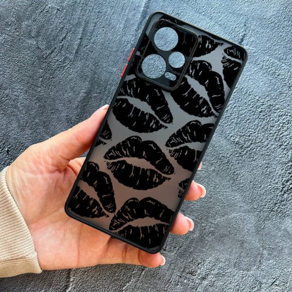 Чехол для Xiaomi Redmi Note 12 Pro Plus черные губы